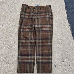 Polo Ralph Lauren Brown Plaid Men's Dress Pants